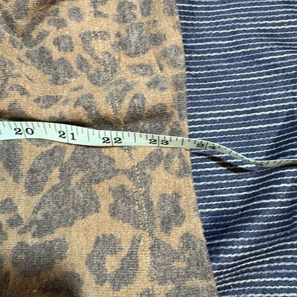 Time and Tru Womens L Brown Leopard Animal Print Long Sleeve Top Boho Casual - Picture 6 of 7